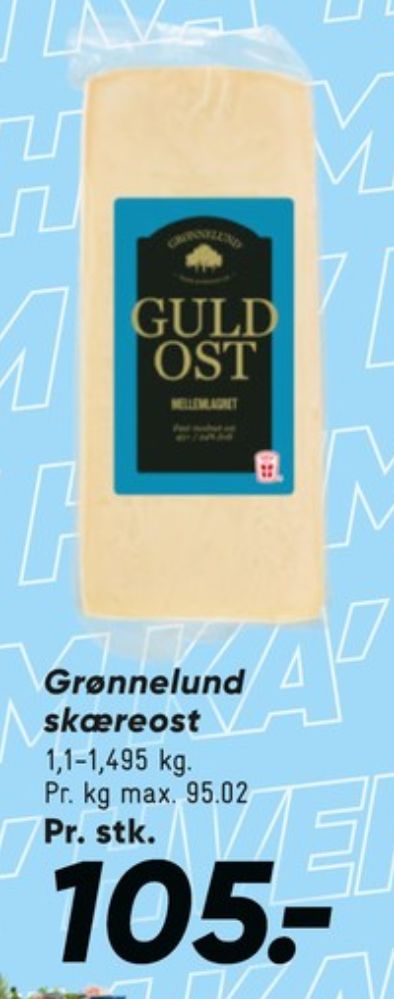 Grønnelund, Skæreost Guld Mellemlagret