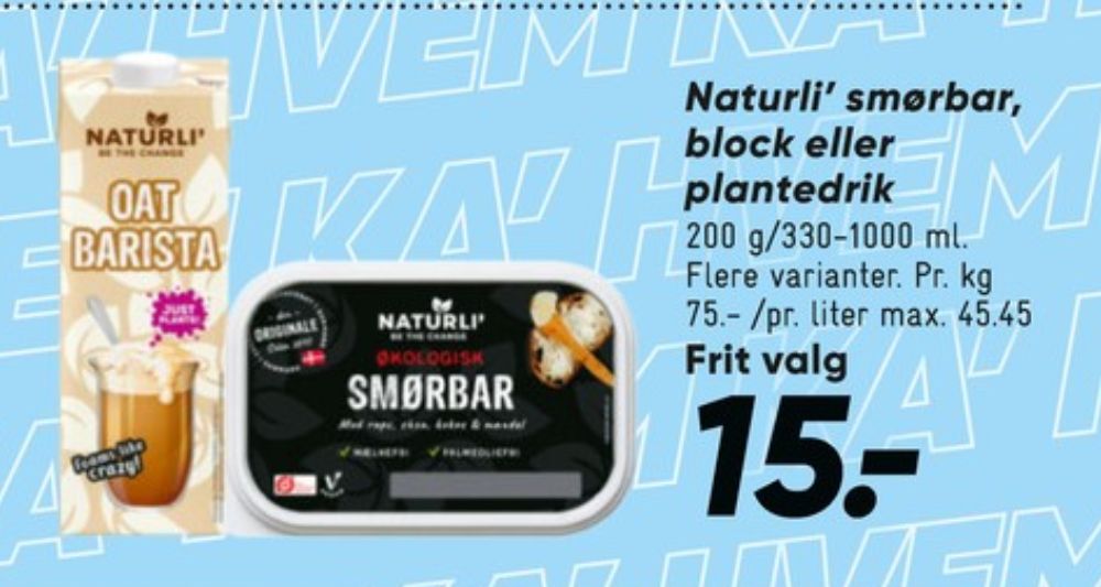 Naturli', Smørbar