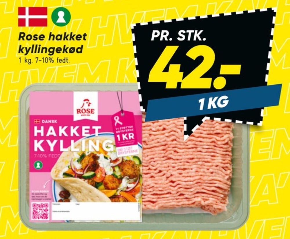 Rose, Hakket kylling 7-10%