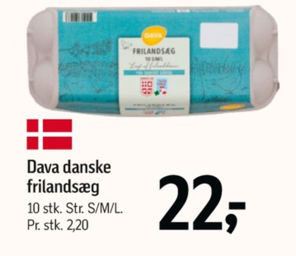 DAVA Foods, Frilandsæg S/M/L