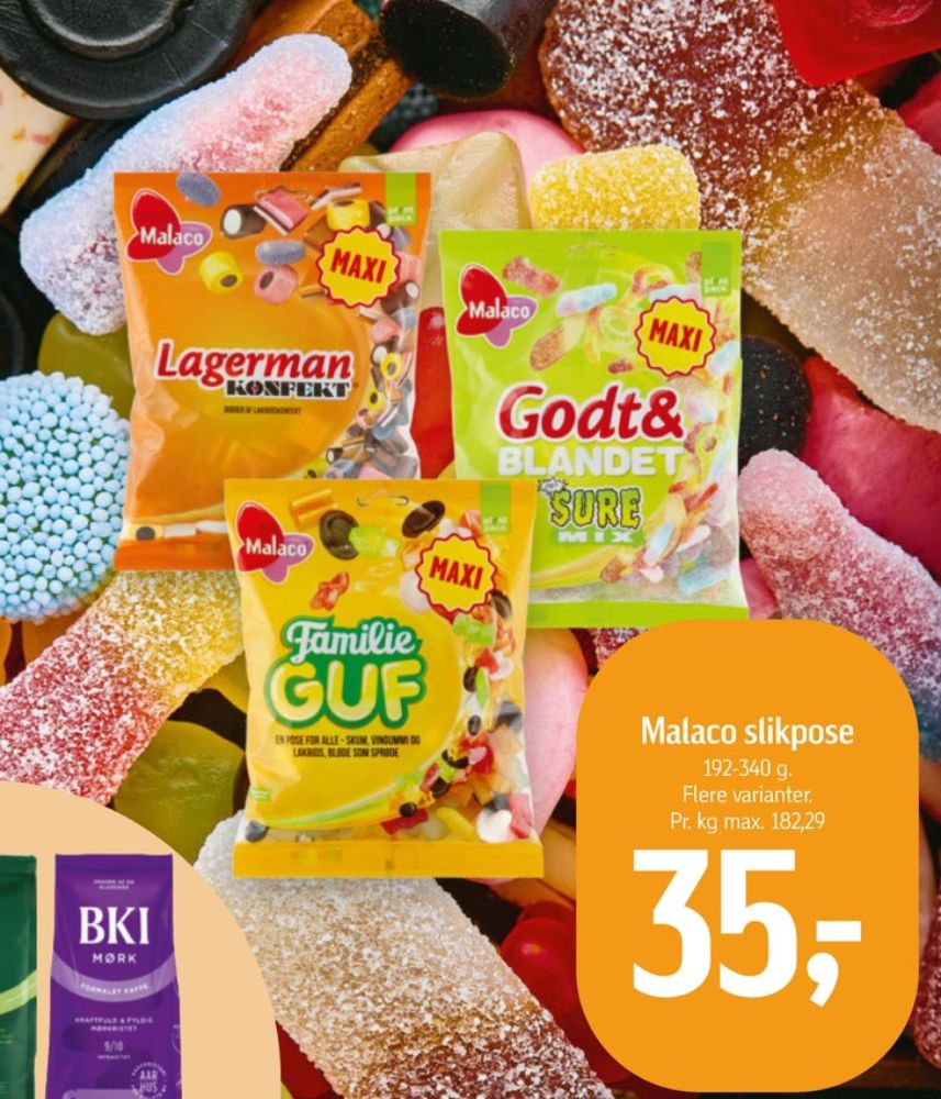 Malaco Godt & Blandet, Slikpose Sure Mix
