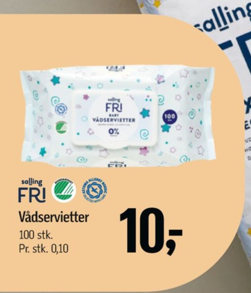 Salling Fri, Vådservietter