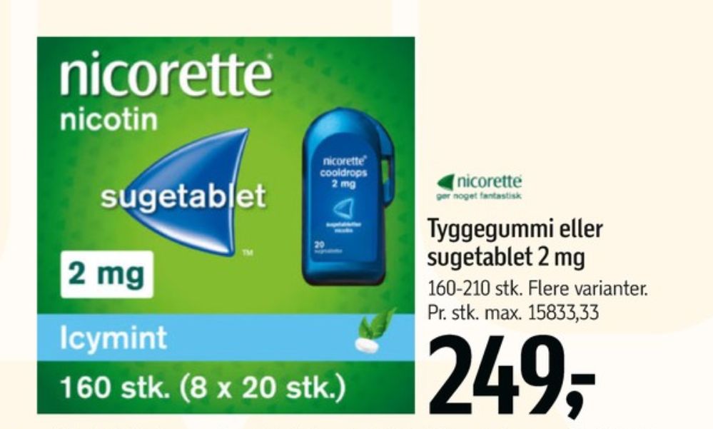 Nicorette, Nikotintyggegummi