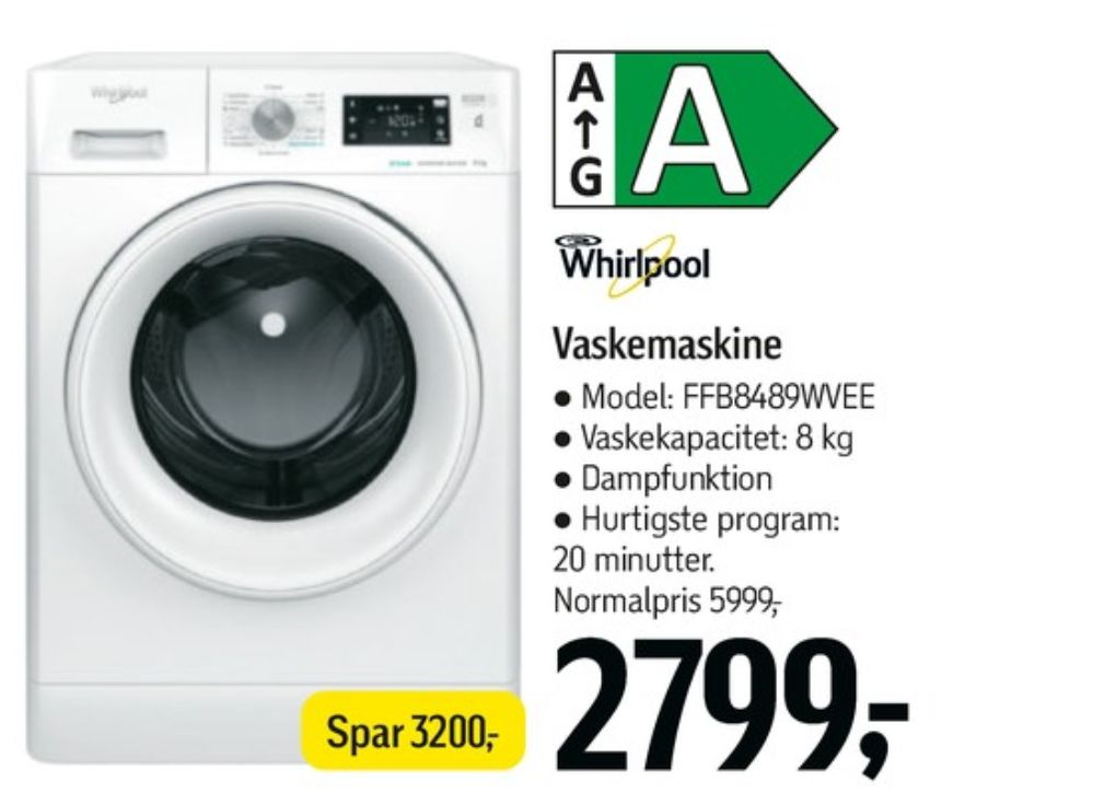 Whirlpool, Vaskemaskine