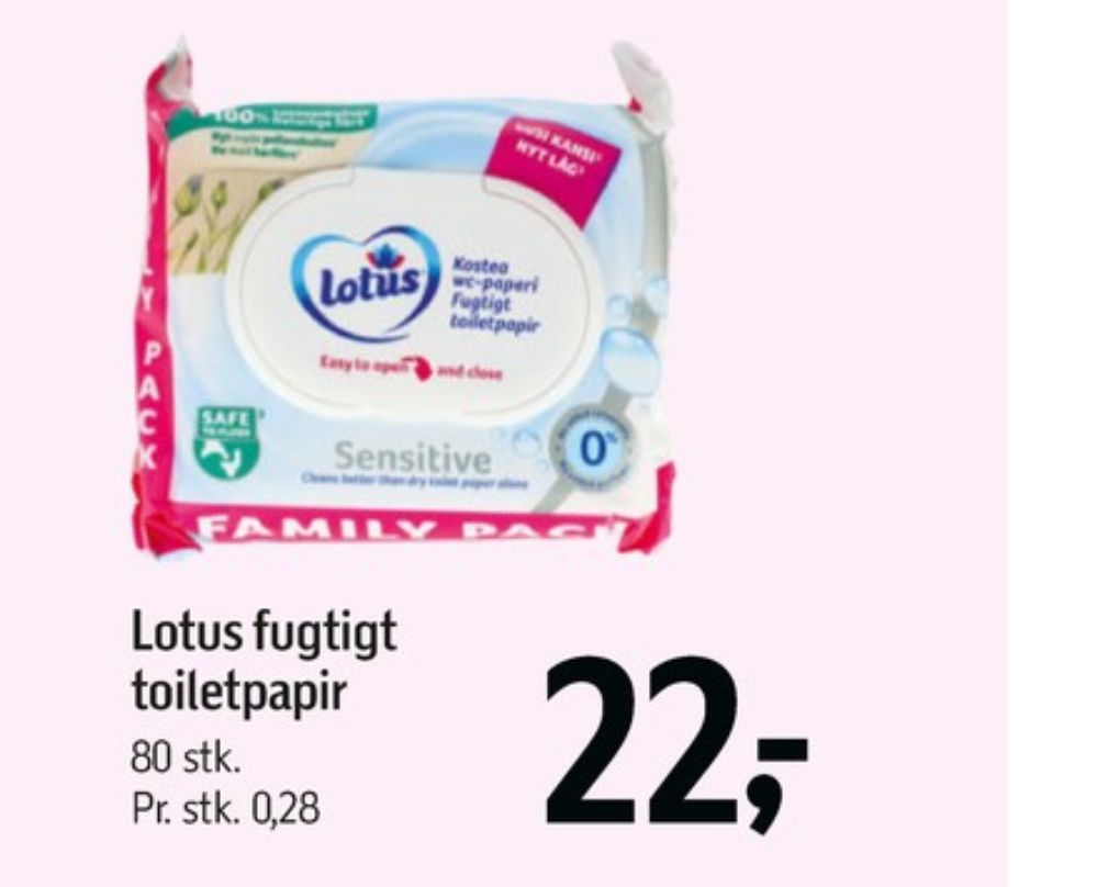 Lotus Sensitive, Toiletpapir