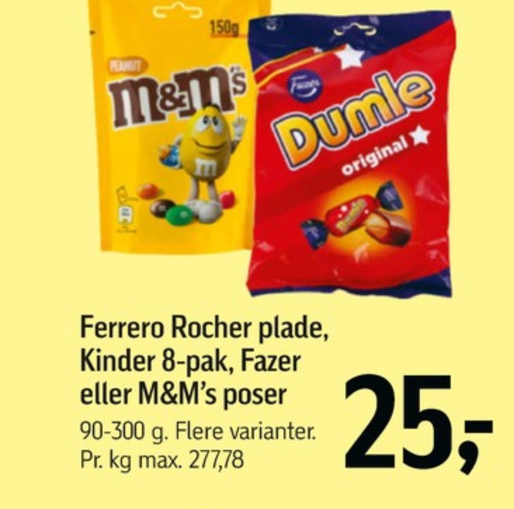 Kinder, Chokoladestænger
