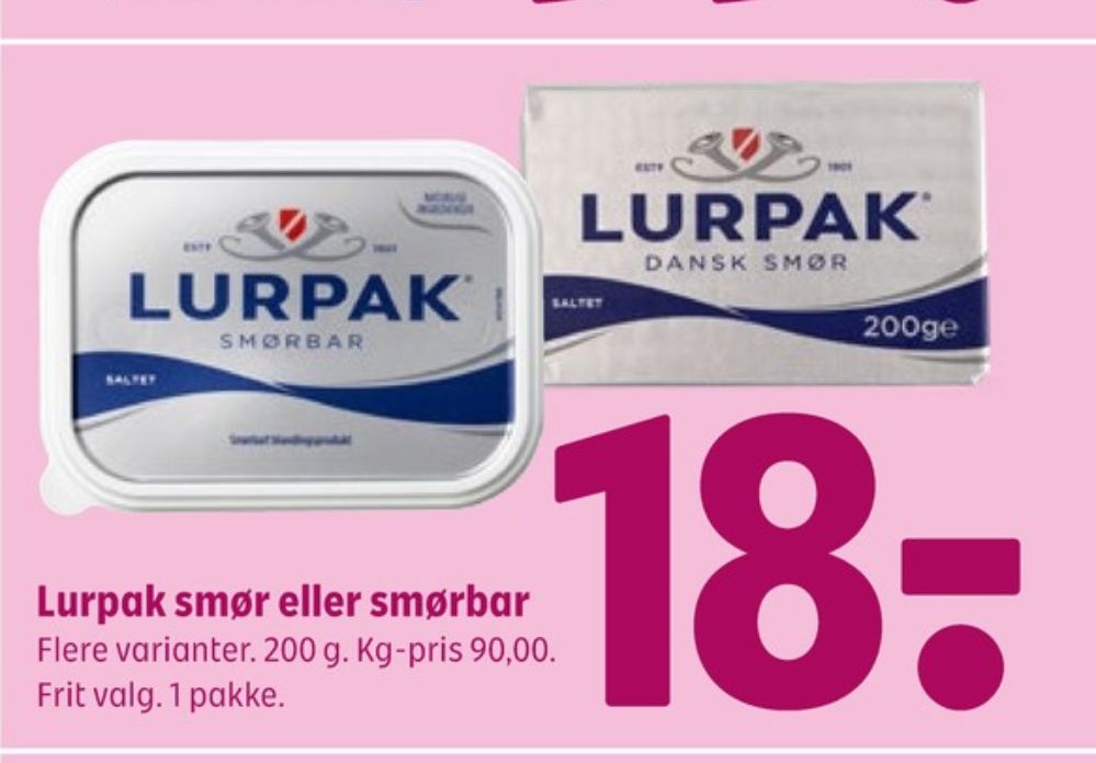 Lurpak, Smørbar