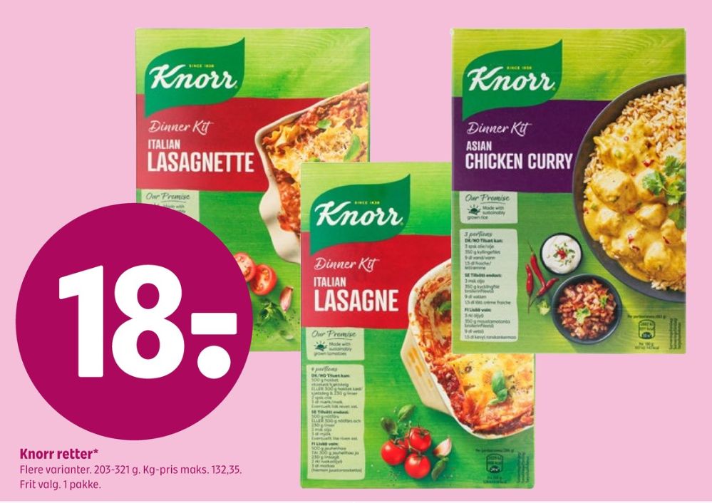 Knorr Dinner Kitt, Asian Chicken Curry