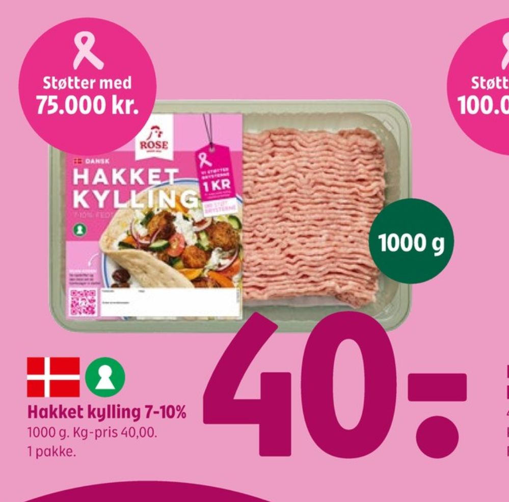 Rose, Hakket kylling 7-10%