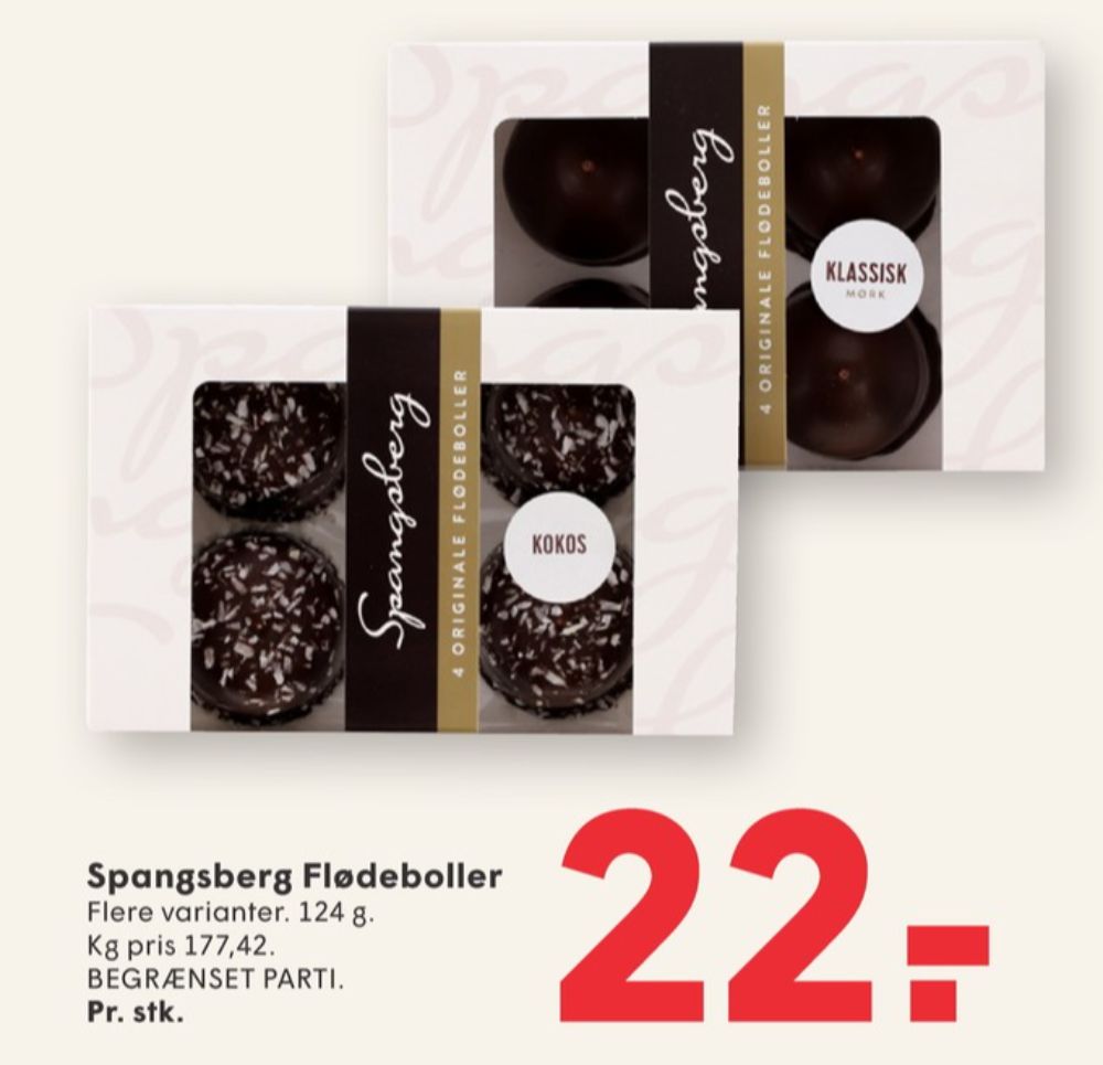 Spangsberg, Flødeboller Kokos