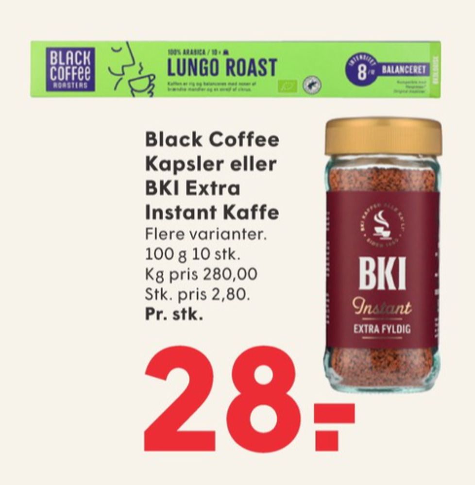BKI Extra, Instant Kaffe