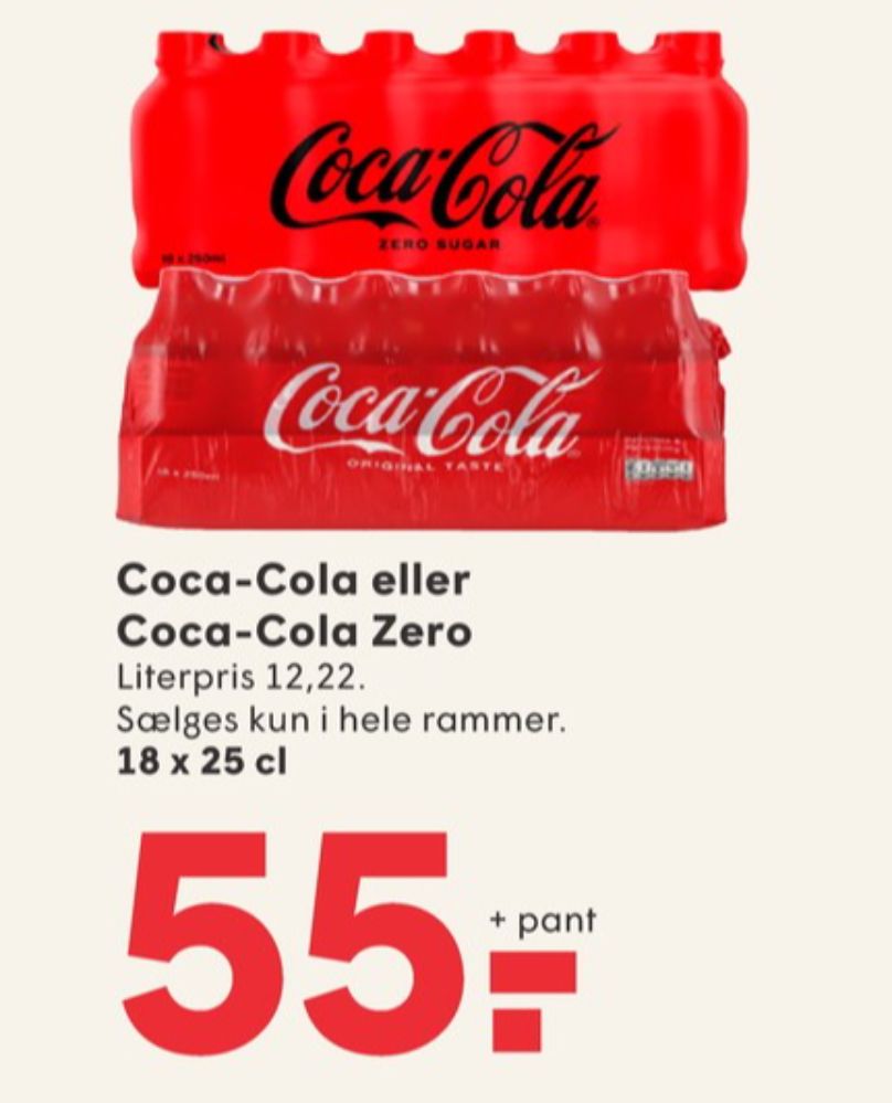 Coca Cola Zero, Cola 18 pk.