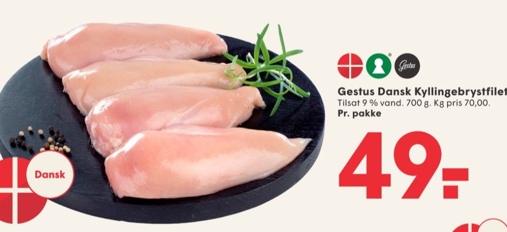Gestus, Kyllingebrystfilet