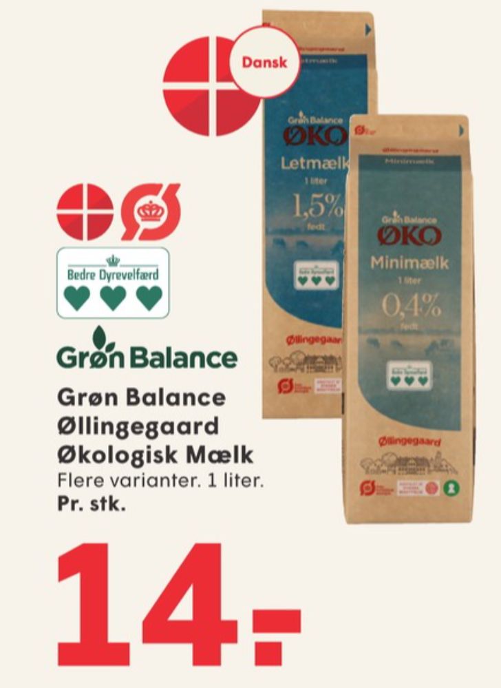 Grøn Balance Øllingegaard, Minimælk 0,4%