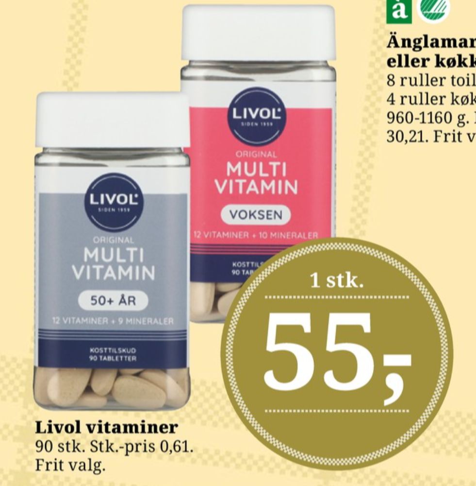 Livol Multi, Vitaminer