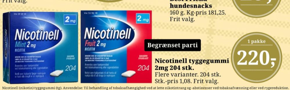 Nicotinell, Nikotintyggegummi