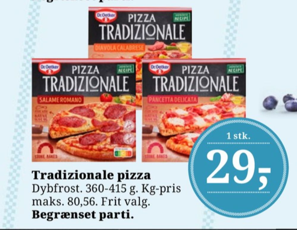 Tradizionale, Pancetta Delicata Pizza
