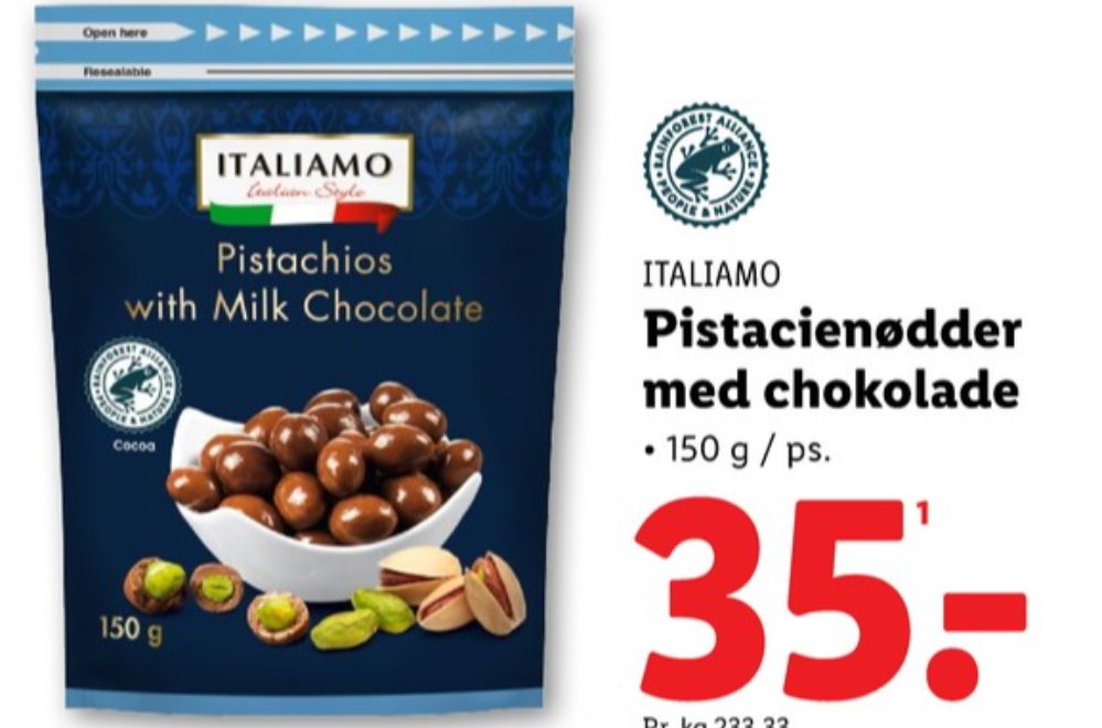 Italiamo, Pistacienødder med Chokolade