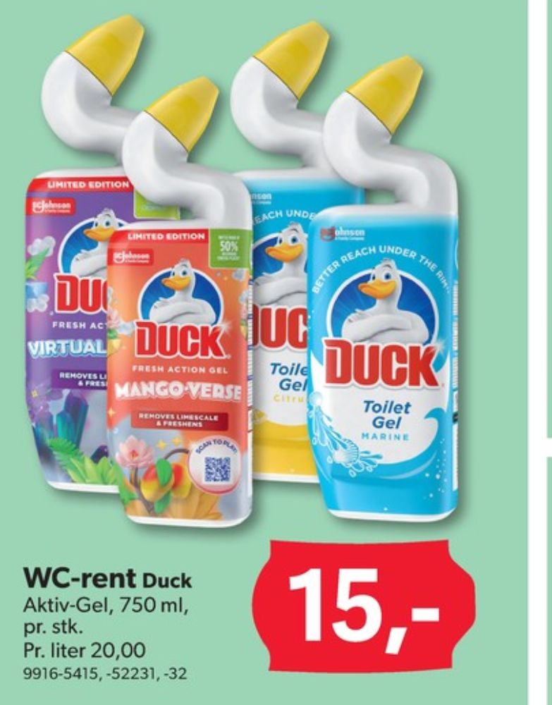 Duck, WC-rens