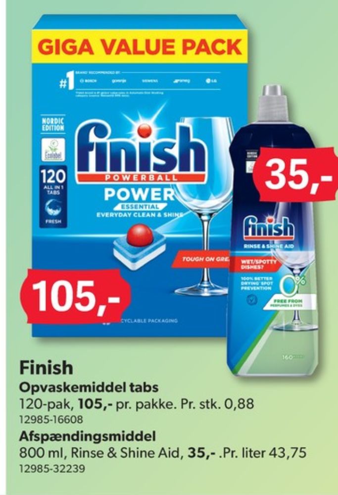 Finish, Maskinopvask-tabs