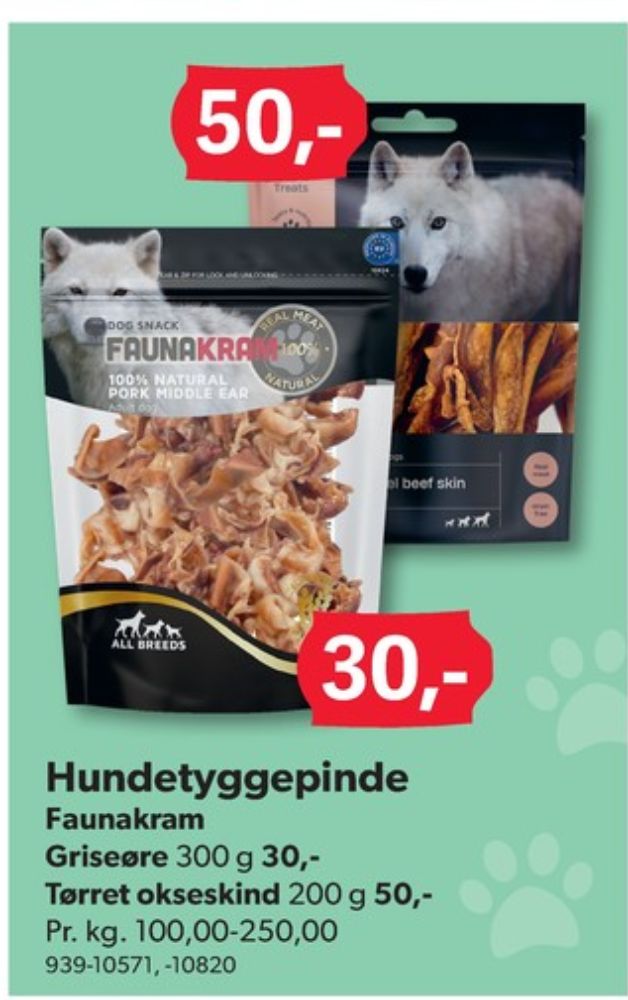 Faunakram, Hundesnacks