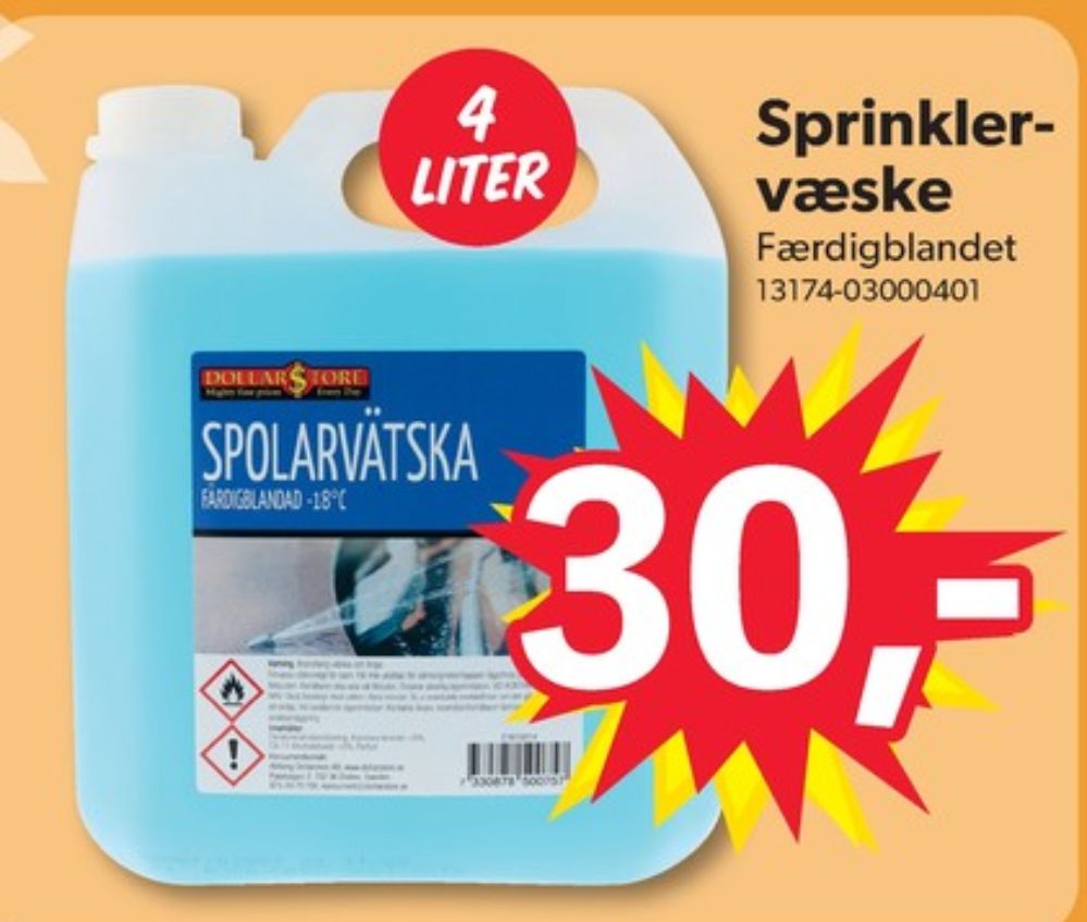 Dollarstore, Sprinklervæske