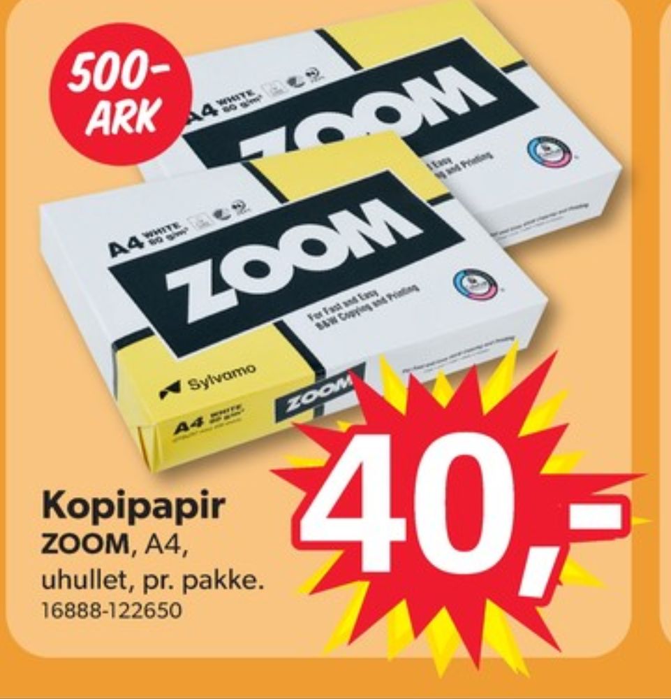 Zoom, Kopipapir