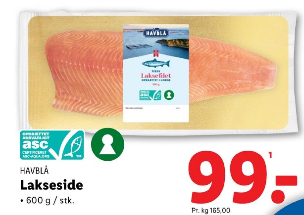 Havblå, Lakseside