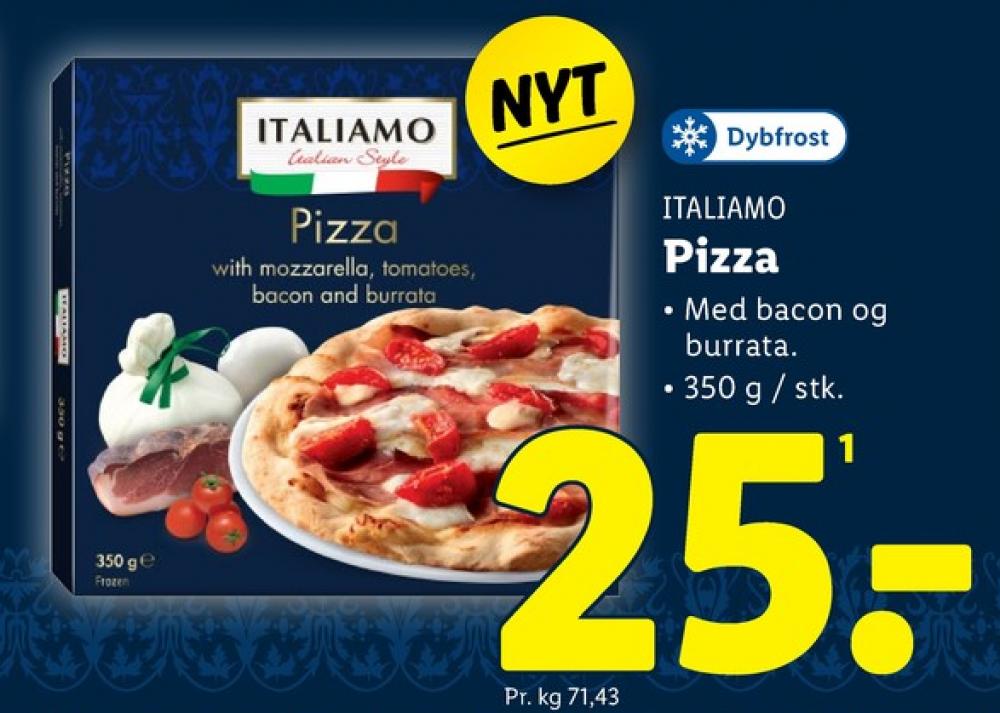 Italiamo, Pizza Mozzarella, Tomatoes, Bacon and Burrata