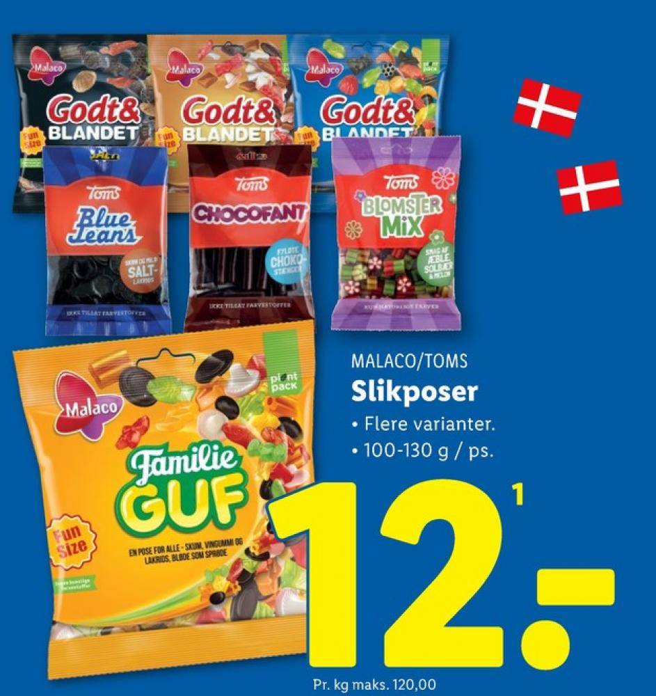Malaco Godt & Blandet, Slikpose Favorit Mix