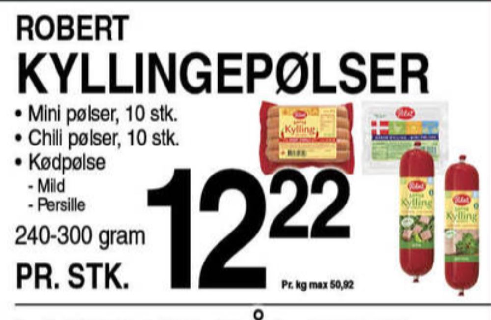 Robert, Kyllingepølser