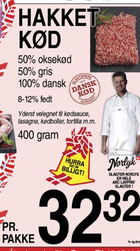 Norlyk Slagter, Hakket oksekød 8-12%