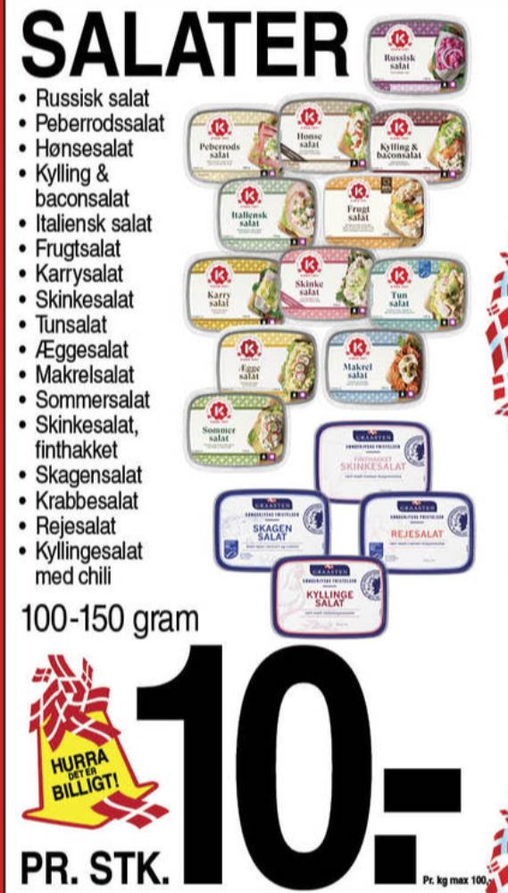 K-salat, Kylling & Baconsalat
