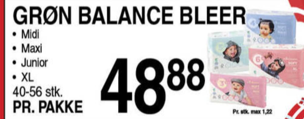 Grøn Balance Midi, Bleer str 3 5-9 kg