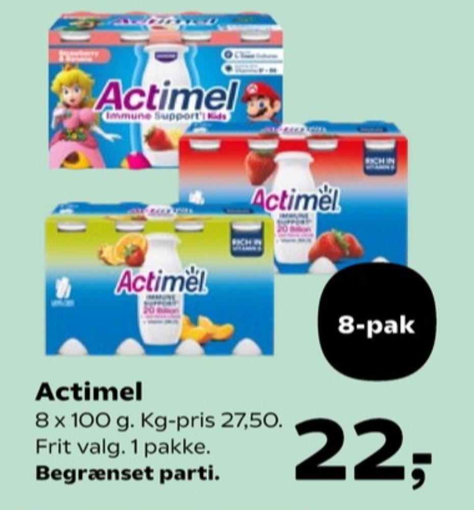 Danone Actimel, Drikkeyoghurt Jordbær & Banan