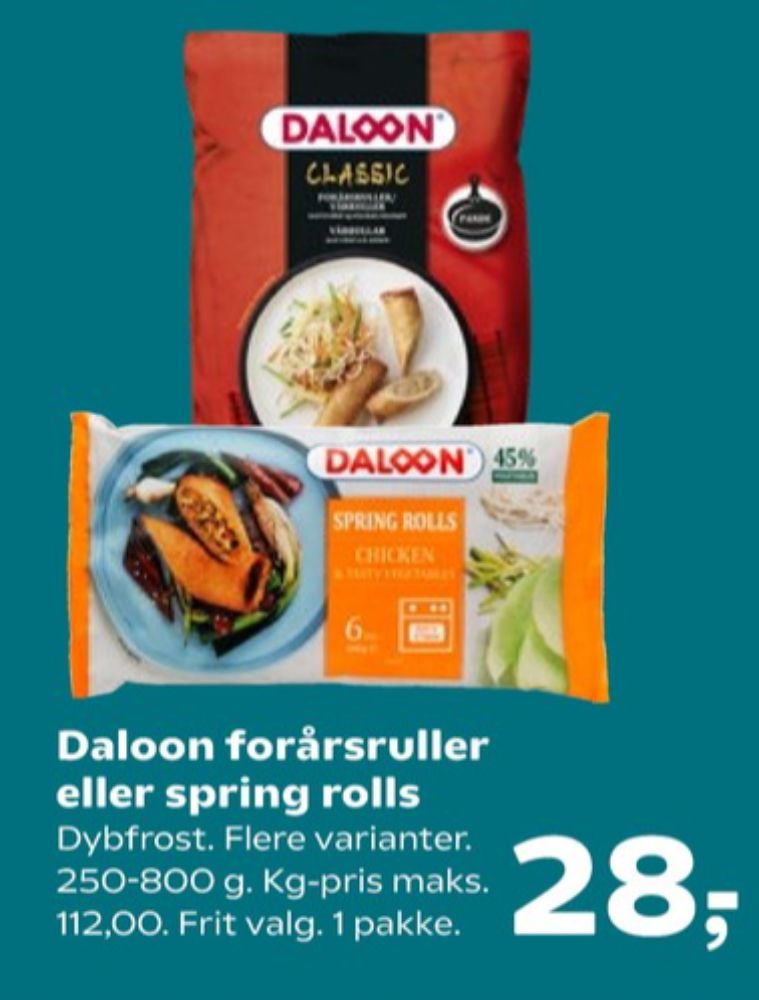 Daloon, Forårsruller