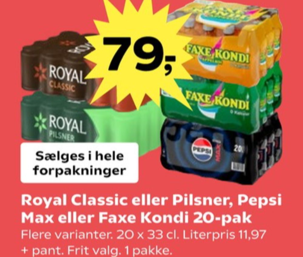 Royal Classic, Øl 20 pk.
