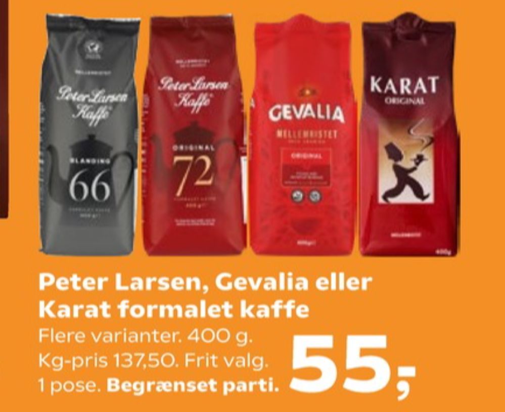 Peter Larsen Blanding 66, Kaffe Formalet