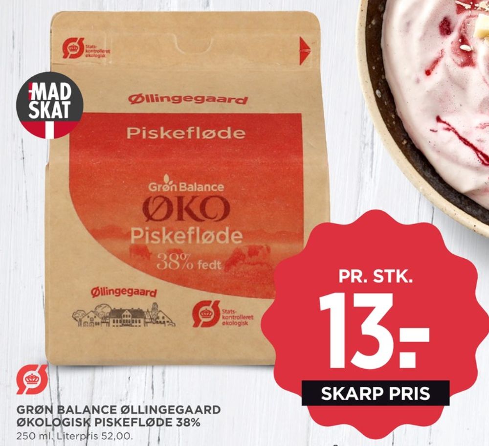 Grøn Balance Øllingegaard, Piskefløde 38%