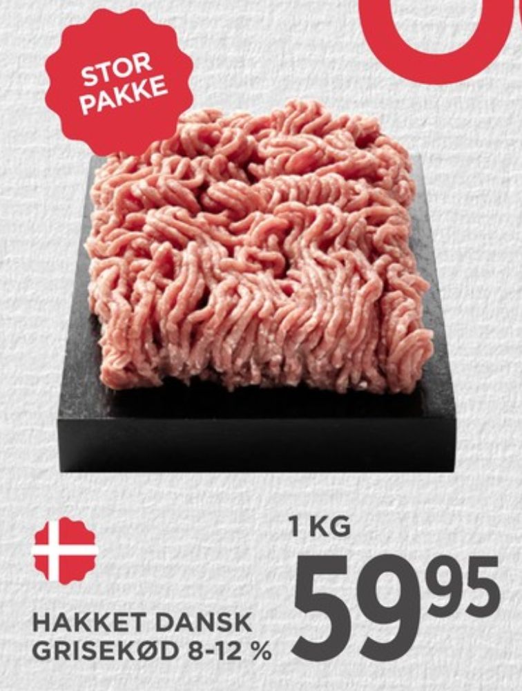 Hakket oksekød 8-12%