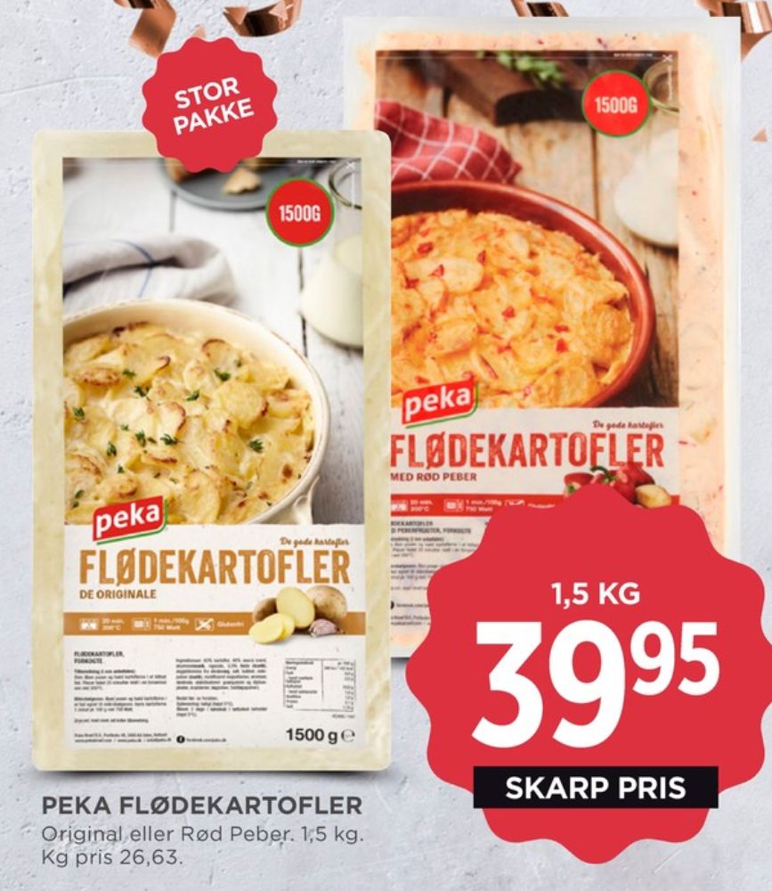 Peka, Flødekartofler med peberfrugt