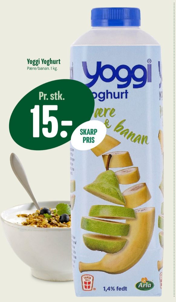 Yoggi, Pære & Banan Yoghurt 