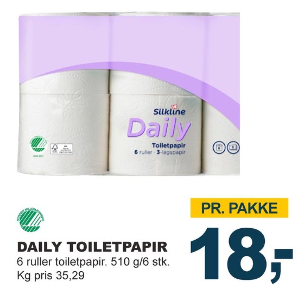 Silkline Daily, Toiletpapir