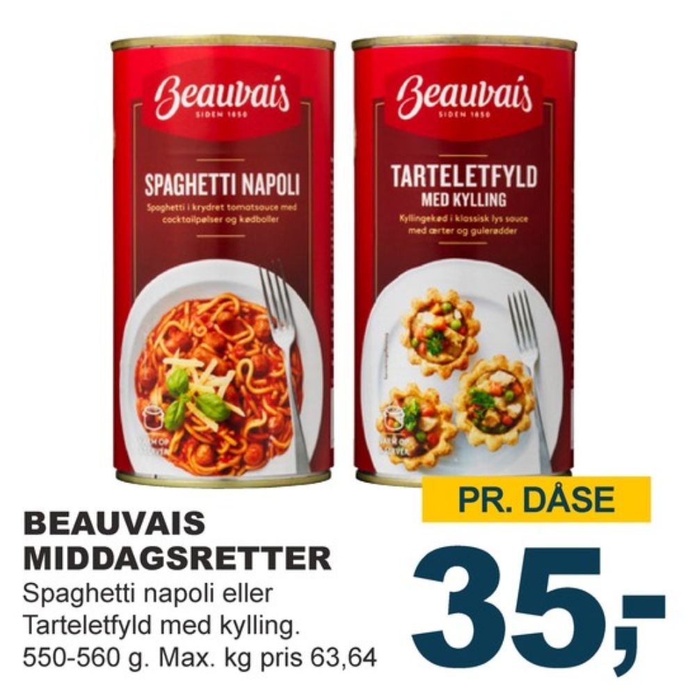 Beauvais, Tarteletfyld med Kylling