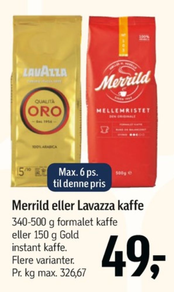 Merrild Mellemristet, Kaffe Formalet
