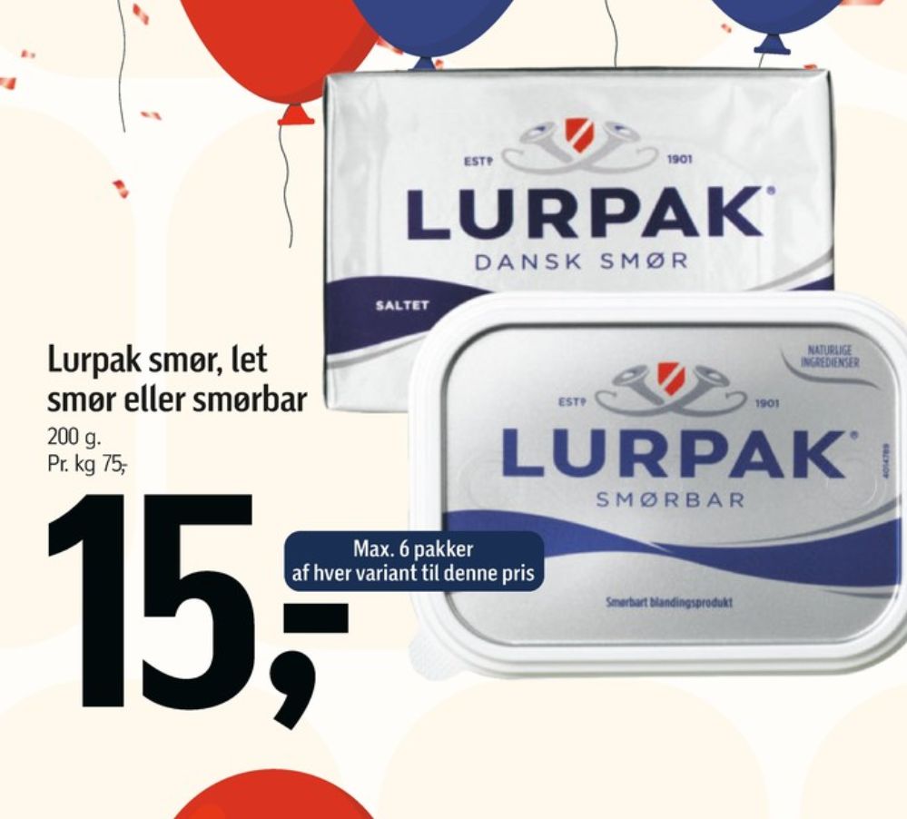 Lurpak, Smørbar