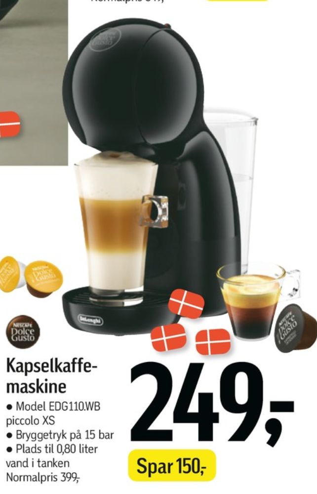 Nescafe Dolce Gusto, Kaffemaskine