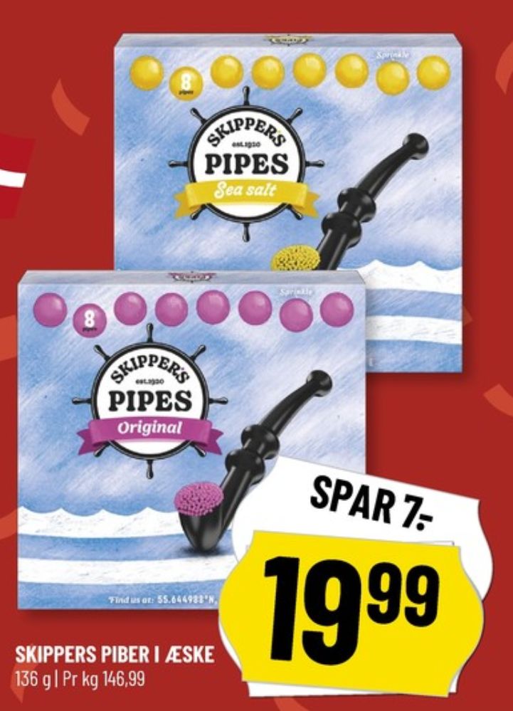 Skippers Pipes, Lakridspiber