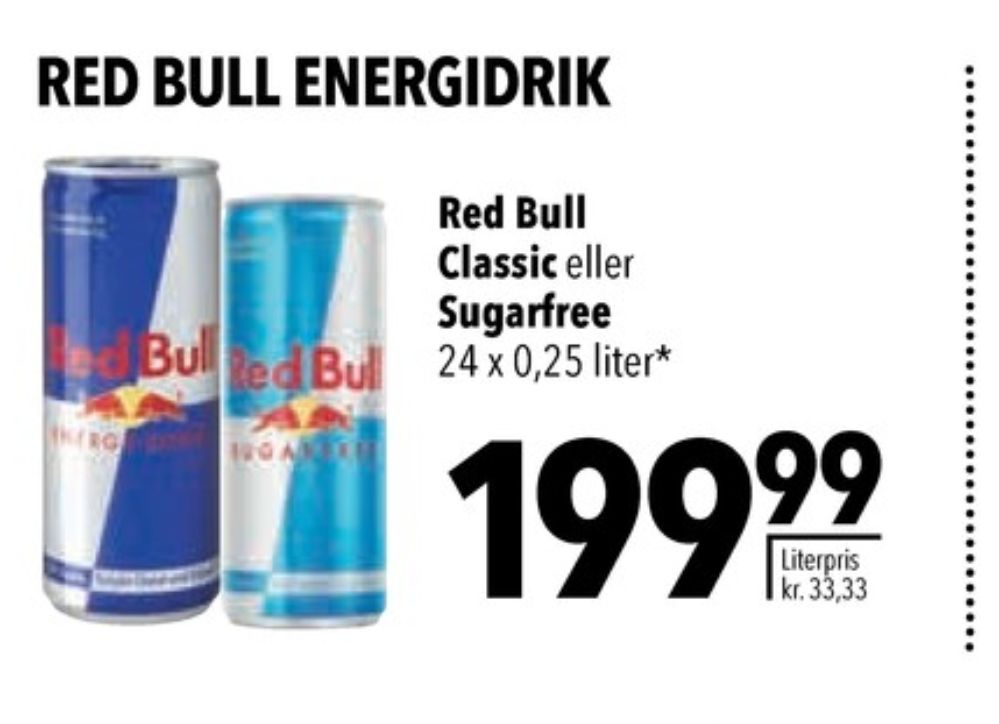 Red Bull Sugarfree, Energidrik 24 pk.