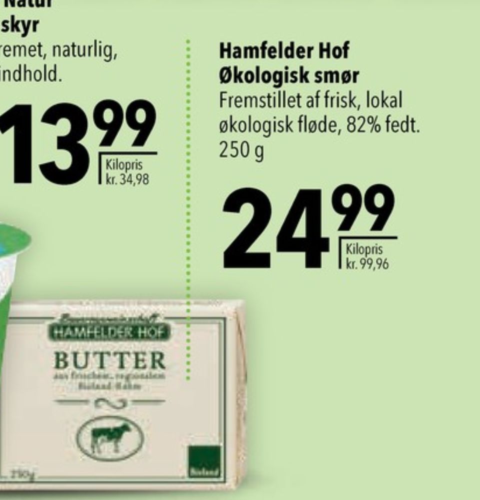 Hamfelder Hof, Smør